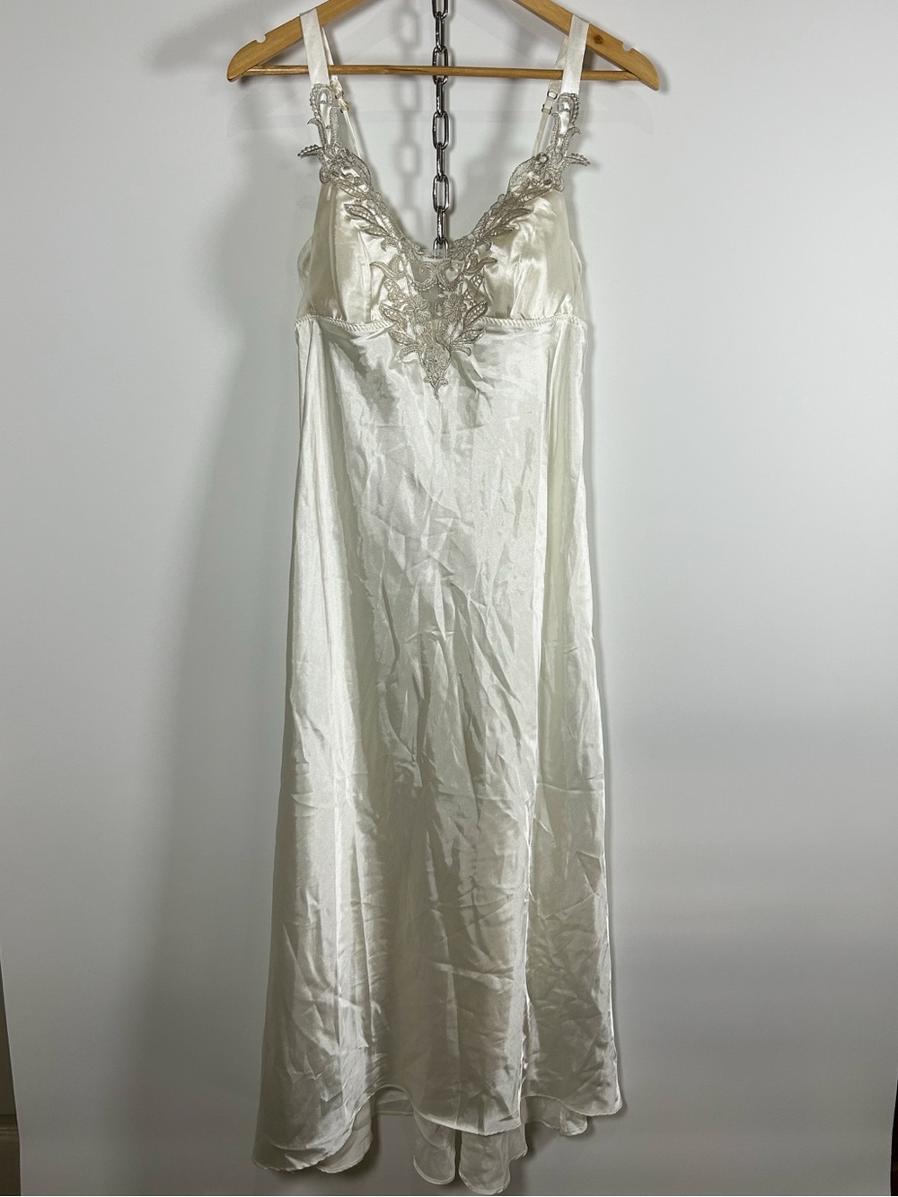 Flora Nikrooz Ivory Stella Gown Satin + Lace